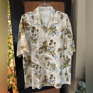 TOMMY BAHAMA 100% Silk Tropical Aloha Hawaiian Shirt XL